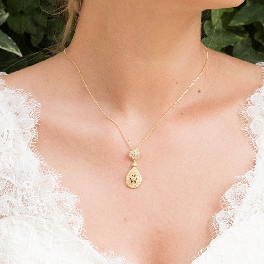 Parure Collier - Boucles d&#39;oreilles&lt;br&gt;Moonstruck Or - MP Paris