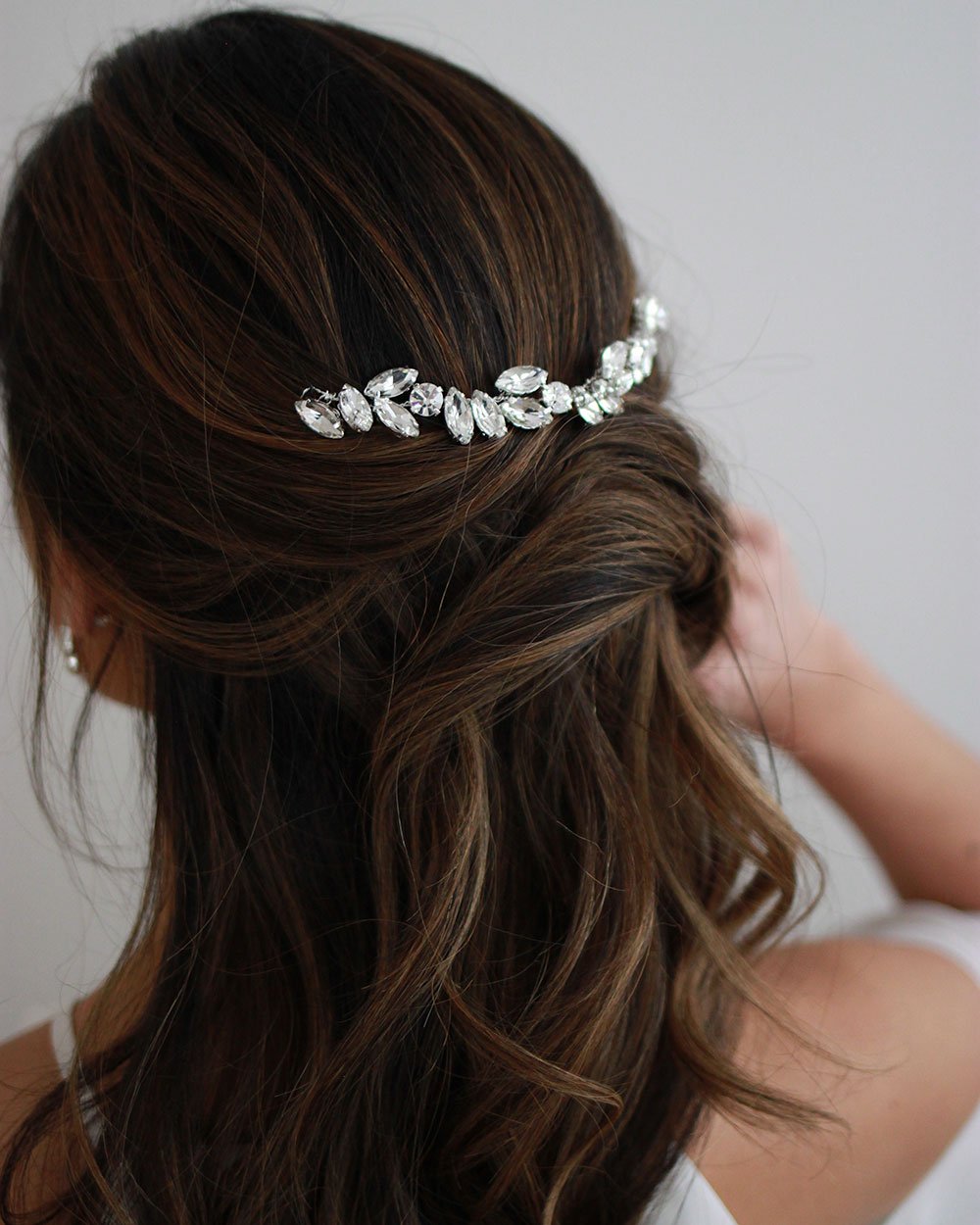 HEADBAND COURT CHEVEUX MARIAGE&lt;BR&gt;Nora Petite