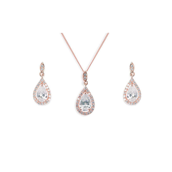Ensemble parure argent femme collier et boucles d'oreilles couronne