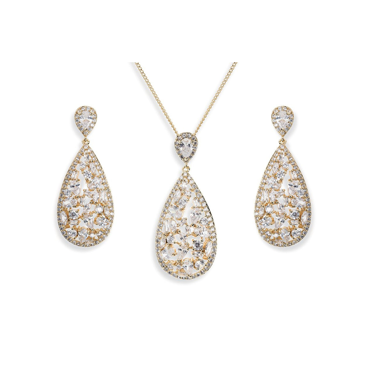Parure Collier - Boucles d&#39;oreilles&lt;br&gt;Pasadena Or - MP Paris