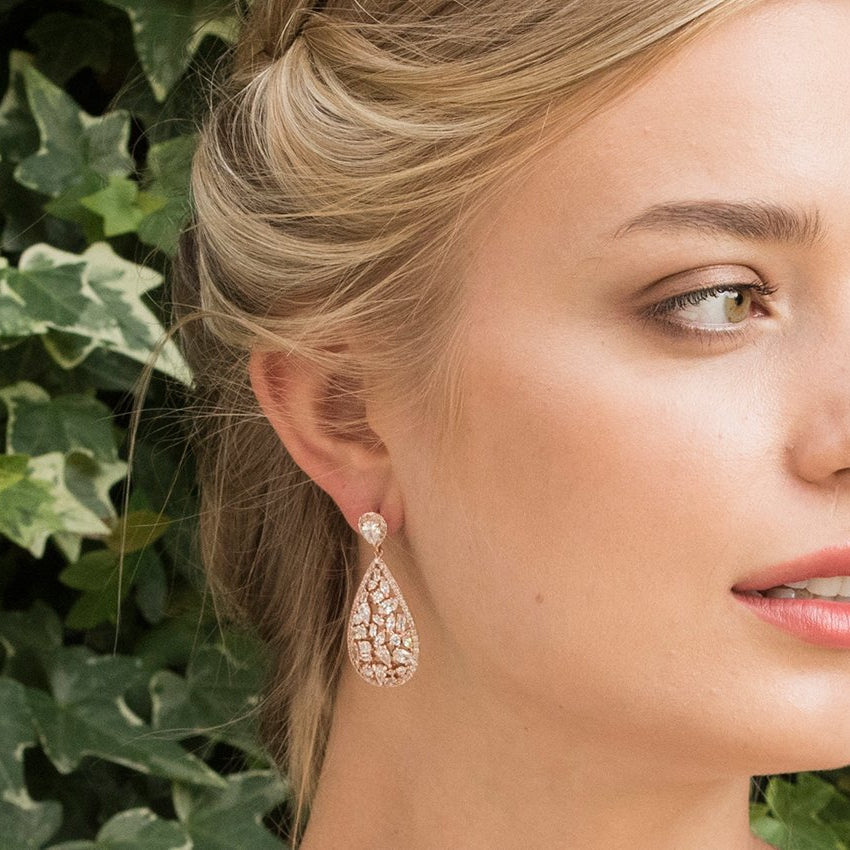 Parure Collier - Boucles d&#39;oreilles&lt;br&gt;Pasadena Rose - MP Paris
