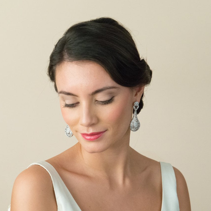 BOUCLES D&#39;OREILLES&lt;br&gt;Silver sreen - MP Paris