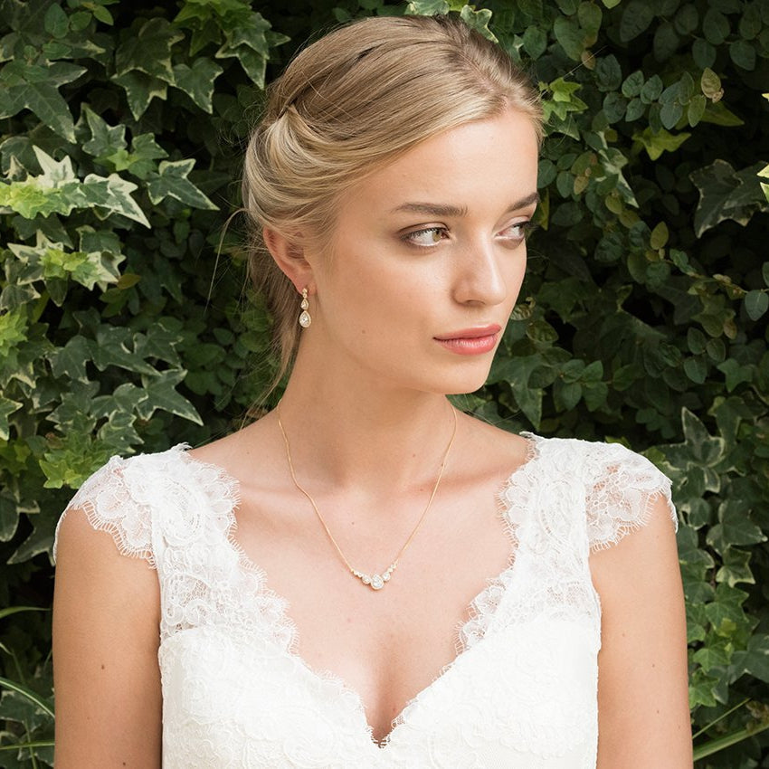 Parure Collier - Boucles d&#39;oreilles&lt;br&gt;Sorbonne Or - MP Paris