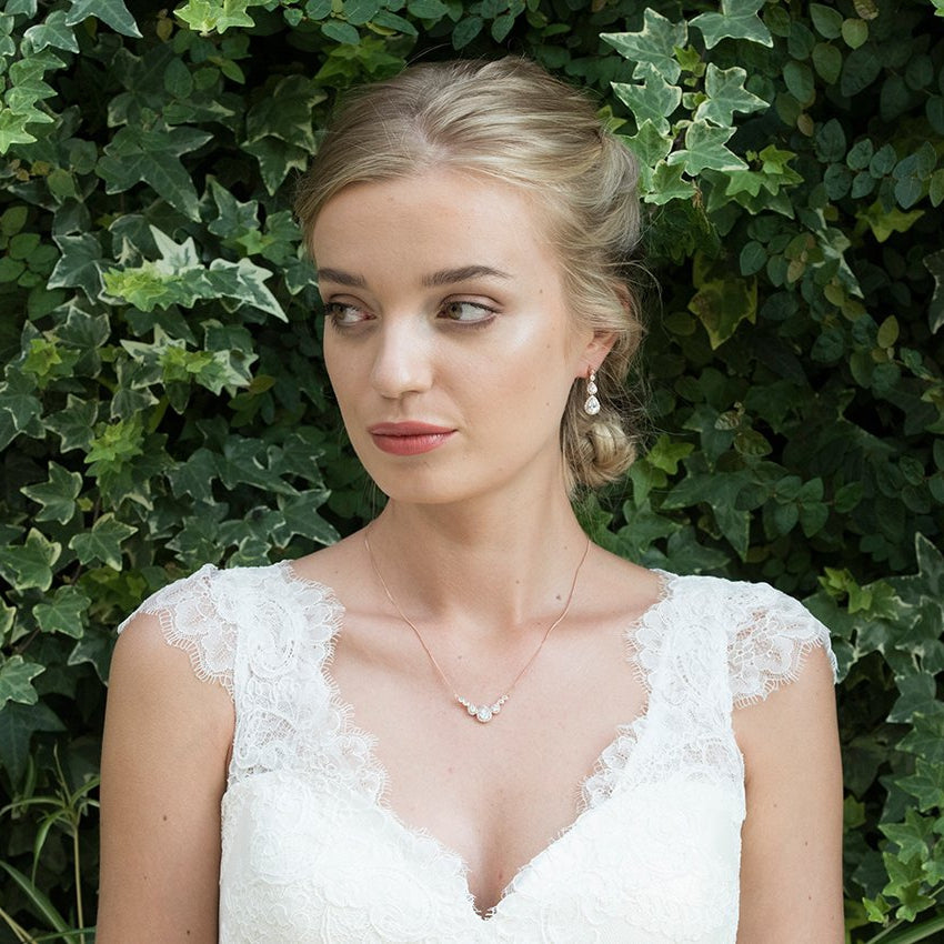 Parure Collier - Boucles d&#39;oreilles&lt;br&gt;Sorbonne Rose - MP Paris