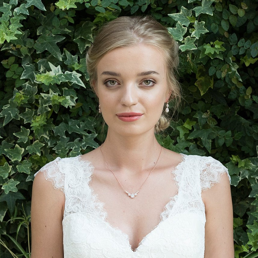 Parure Collier - Boucles d&#39;oreilles&lt;br&gt;Sorbonne Rose - MP Paris