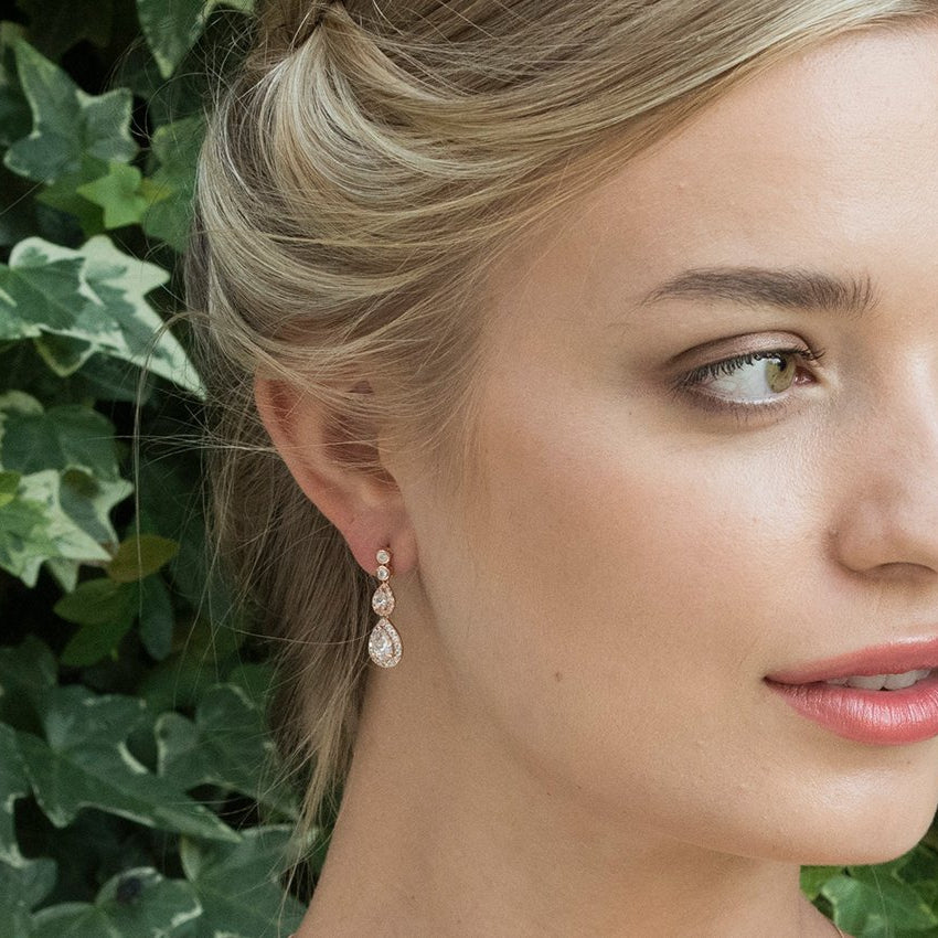 Parure Collier - Boucles d&#39;oreilles&lt;br&gt;Sorbonne Rose - MP Paris