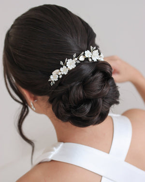 HEADBAND COURT CHEVEUX MARIAGE<BR>Elise Petite Or