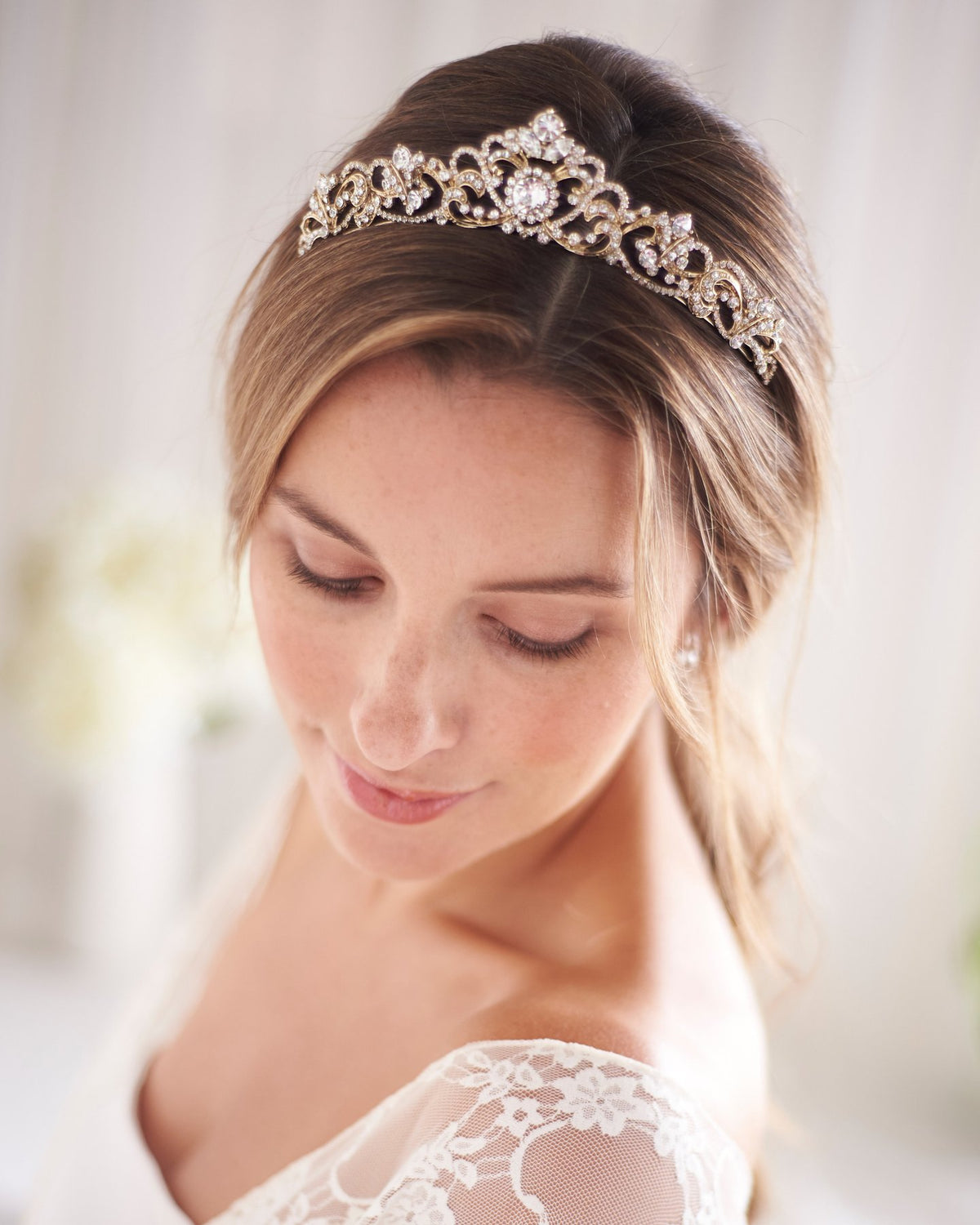 DIADEME DE MARIAGE&lt;BR&gt;Beth Or rose