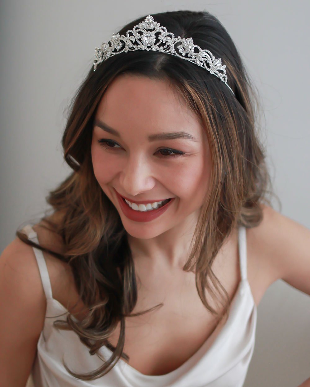 DIADEME DE MARIAGE&lt;BR&gt;Beth Or rose