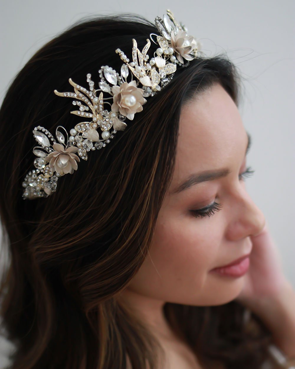 COURONNE DE CHEVEUX POUR MARIAGE&lt;BR&gt;Thea
