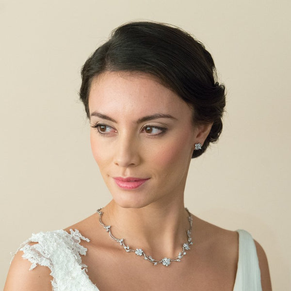 Parure De Bijoux Fantaisie Gouttes D'eau Transparentes - Collier Et Boucles D'oreilles - Cristal, 3 Pièces, Neuf Avec étiquettes