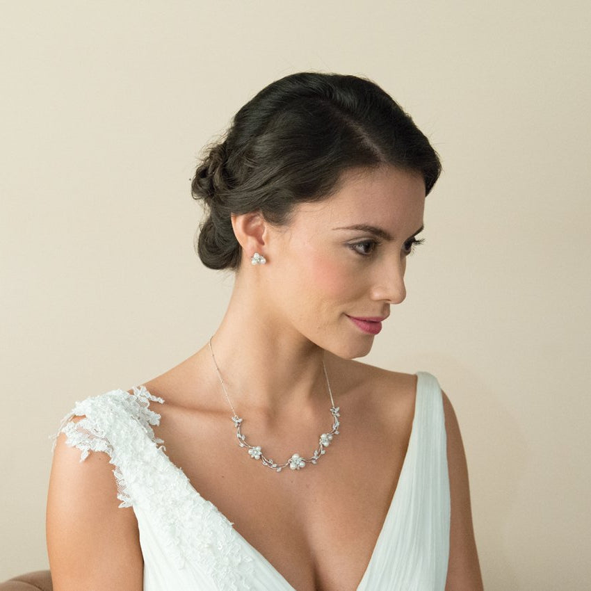 Collier de mariée&lt;br&gt;Waterlily Pearl - MP Paris
