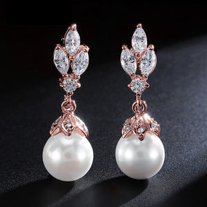 BOUCLES D OREILLES MARIÉE<BR>Bethany Argent ou rose gold