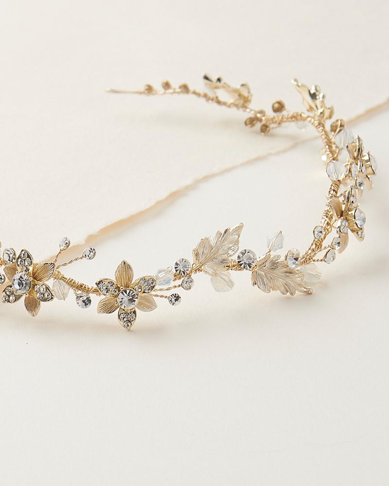 ACCESSOIRE HEADBAND&lt;BR&gt;Victoria Floral Or - MP Paris