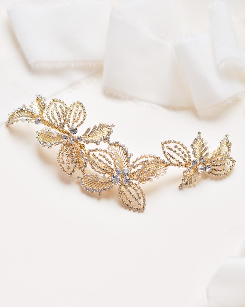 BARRETTE MARIAGE CHEVEUX<BR>Andrea Or - MP Paris