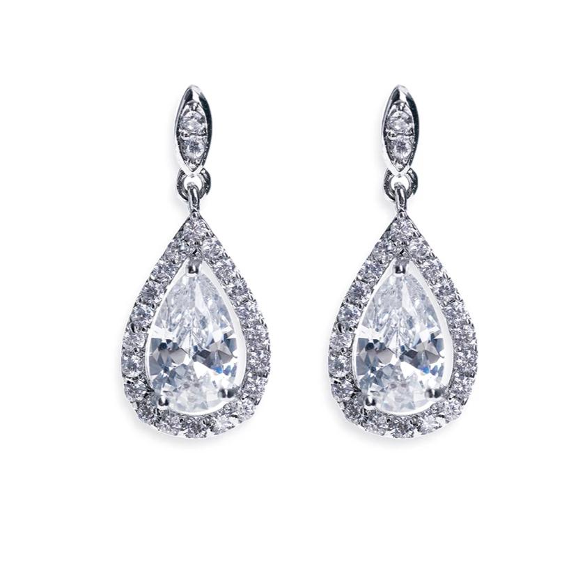 BOUCLES D&#39;OREILLES MARIAGE CRISTAL&lt;BR&gt;Belmont - MP Paris
