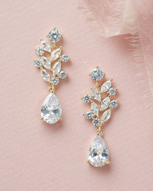 BOUCLES D OREILLES MARIÉE<BR>Anna Floral - MP Paris