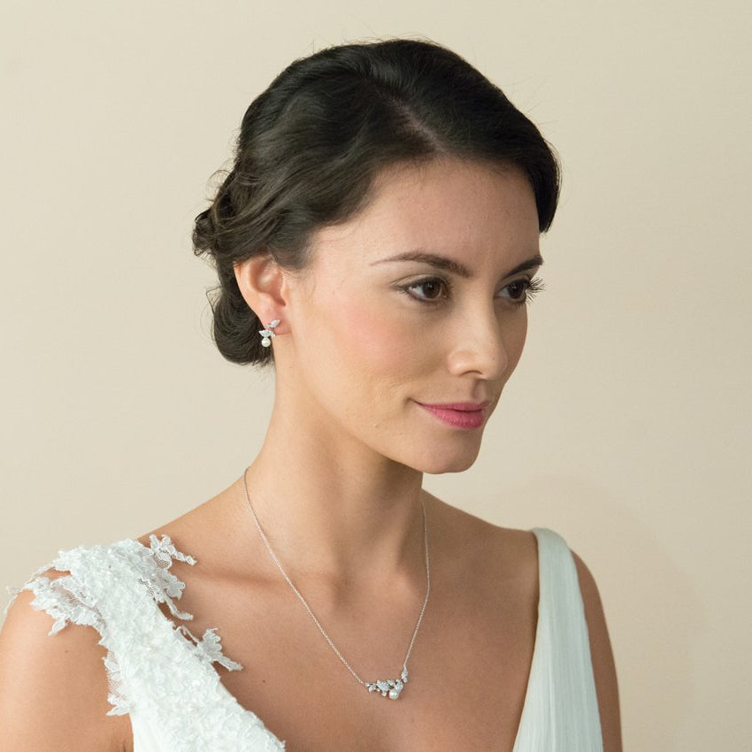 BOUCLES D&#39;OREILLES PERLE MARIAGE&lt;BR&gt;Aphrodite - MP Paris