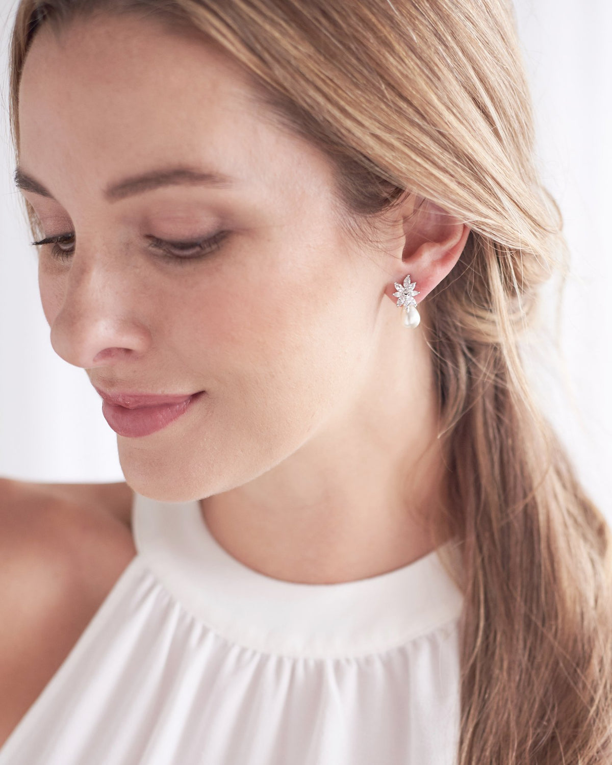 boucle d&#39;oreilles mariage perle