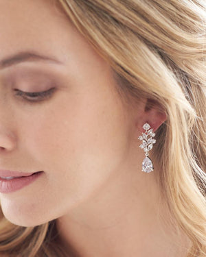 BOUCLES D OREILLES MARIÉE<BR>Anna Floral - MP Paris