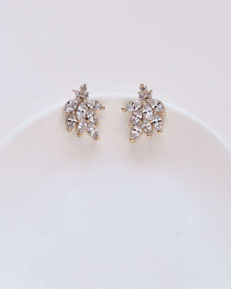 BOUCLES D&#39;OREILLES POUR MARIÉES&lt;BR&gt;Mia Or rose