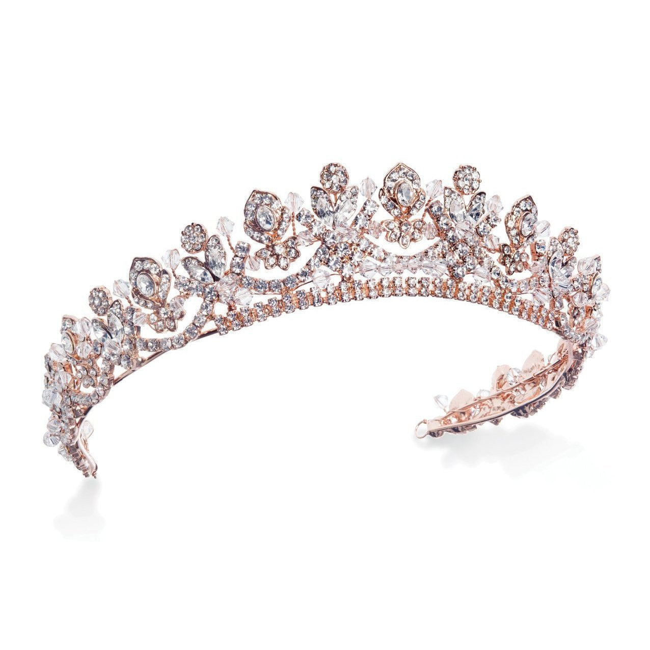 Couronne Princesse Cristal Étincelante – Diadème Mariage Femme Élégant, Couronne Mariée Strass Luxe, Accessoire Coiffure Princesse Pour Mariage, Bal Ou Anniversaire
