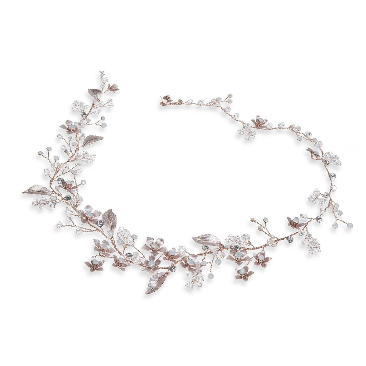 HEADBAND BOHEME DE MARIAGE<BR>Cinnamon Or rose - MP Paris