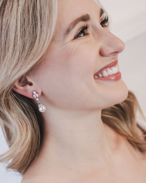 BOUCLES D OREILLES MARIÉE<BR>Bethany Argent ou rose gold