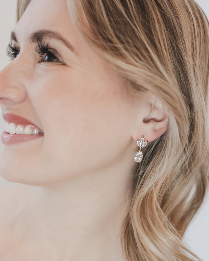 BOUCLES D OREILLES MARIÉE&lt;BR&gt;Fleurette Or, rose gold ou argent