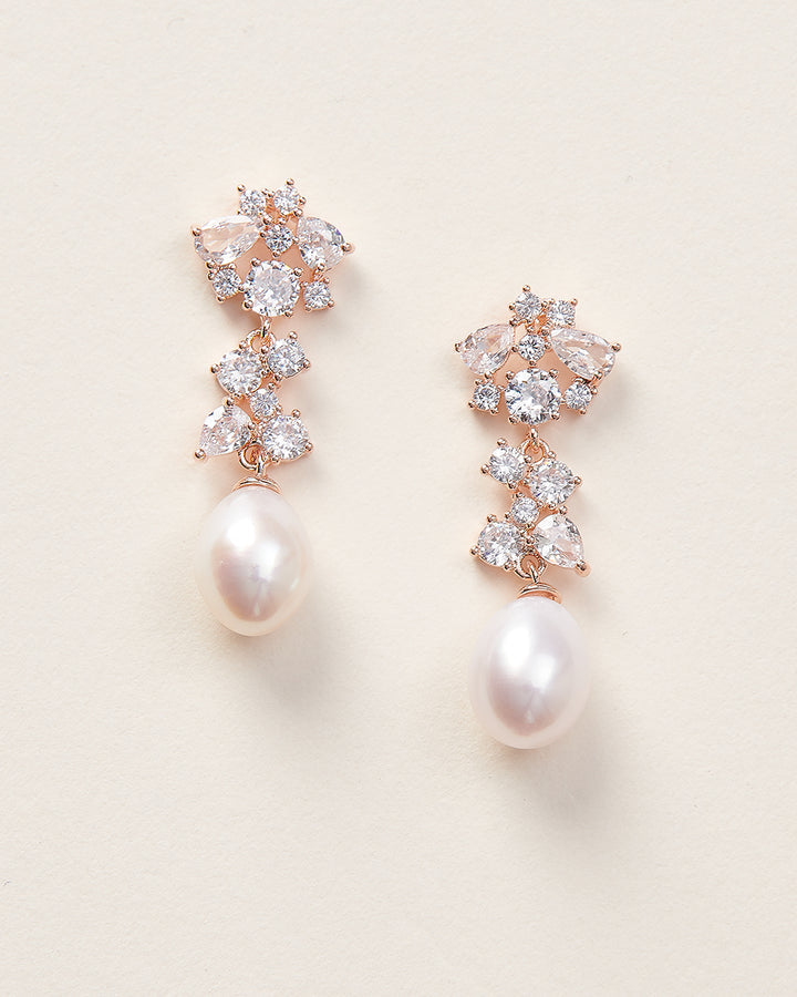 BOUCLES D OREILLES MARIÉE&lt;BR&gt;Silvia Or, rose gold ou argent